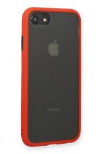 Newface iPhone SE 2020 Kılıf Montreal Silikon Kapak - Kırmızı - Görsel 2