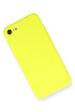 Newface iPhone 7 Kılıf Nano içi Kadife Silikon - Sarı - Görsel 2