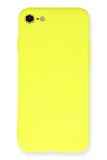 Newface iPhone 7 Kılıf Nano içi Kadife Silikon - Sarı