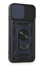 Newface iPhone 7 Kılıf Pars Lens Yüzüklü Silikon - Lacivert - Görsel 2