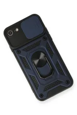 Newface iPhone 7 Kılıf Pars Lens Yüzüklü Silikon - Lacivert - Görsel 3