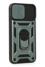 Newface iPhone 7 Kılıf Pars Lens Yüzüklü Silikon - Yeşil - Görsel 2