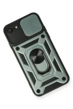 Newface iPhone 7 Kılıf Pars Lens Yüzüklü Silikon - Yeşil - Görsel 3