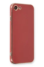 Newface iPhone 7 Kılıf Volet Silikon - Kırmızı