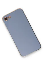 Newface iPhone 7 Kılıf Volet Silikon - Mavi - Görsel 3