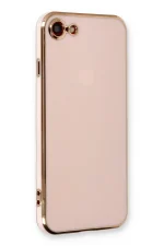 Newface iPhone 7 Kılıf Volet Silikon - Pembe