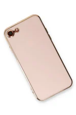 Newface iPhone 7 Kılıf Volet Silikon - Pembe - Görsel 3