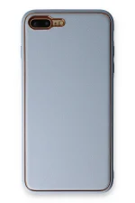 Newface iPhone 7 Plus Kılıf Coco Deri Silikon Kapak - Açık Mavi