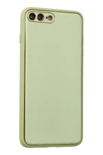 Newface iPhone 7 Plus Kılıf Coco Deri Silikon Kapak - Açık Yeşil - Görsel 2