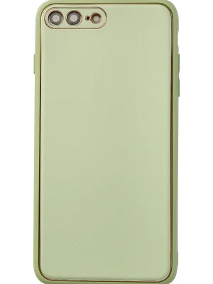 Newface iPhone 7 Plus Kılıf Coco Deri Silikon Kapak - Açık Yeşil