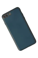 Newface iPhone 7 Plus Kılıf Coco Deri Silikon Kapak - Mavi - Görsel 3