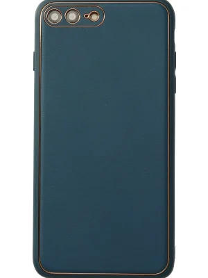 Newface iPhone 7 Plus Kılıf Coco Deri Silikon Kapak - Mavi