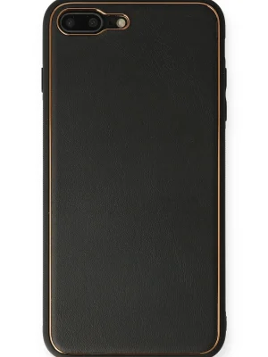 Newface iPhone 7 Plus Kılıf Coco Deri Silikon Kapak - Siyah