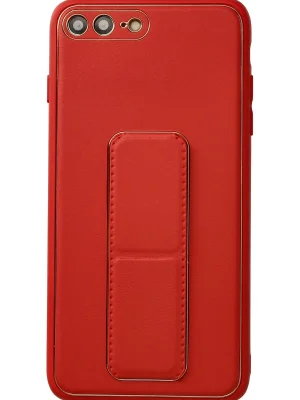 Newface iPhone 7 Plus Kılıf Coco Deri Standlı Kapak - Kırmızı