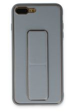 Newface iPhone 7 Plus Kılıf Coco Deri Standlı Kapak - Sky Blue