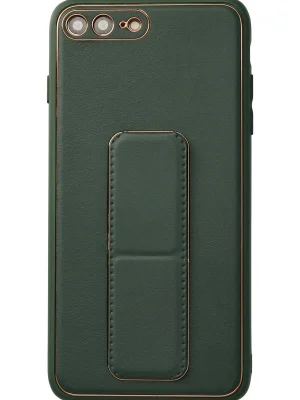 Newface iPhone 7 Plus Kılıf Coco Deri Standlı Kapak - Yeşil