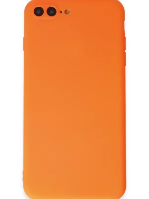 Newface iPhone 7 Plus Kılıf First Silikon - Parlak Turuncu