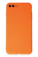 Newface iPhone 7 Plus Kılıf First Silikon - Turuncu