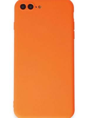 Newface iPhone 7 Plus Kılıf First Silikon - Turuncu