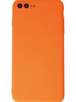 Newface iPhone 7 Plus Kılıf First Silikon - Turuncu