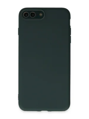 Newface iPhone 7 Plus Kılıf Lansman Glass Kapak - Koyu Yeşil