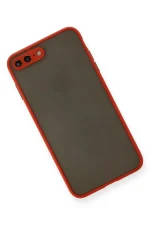 Newface iPhone 7 Plus Kılıf Montreal Silikon Kapak - Kırmızı - Görsel 3