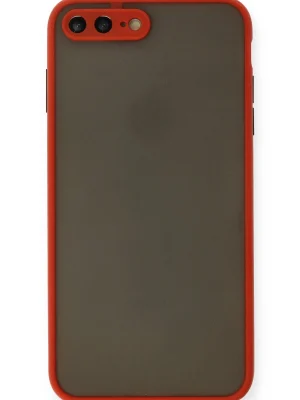 Newface iPhone 7 Plus Kılıf Montreal Silikon Kapak - Kırmızı