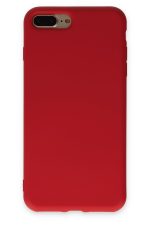Newface iPhone 7 Plus Kılıf Nano içi Kadife  Silikon - Kırmızı