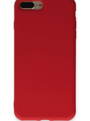 Newface iPhone 7 Plus Kılıf Nano içi Kadife  Silikon - Kırmızı