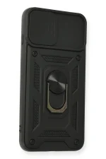 Newface iPhone 7 Plus Kılıf Pars Lens Yüzüklü Silikon - Siyah - Görsel 2