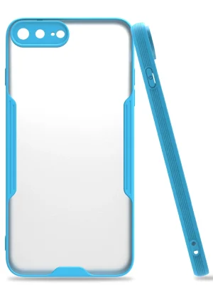 Newface iPhone 7 Plus Kılıf Platin Silikon - Mavi
