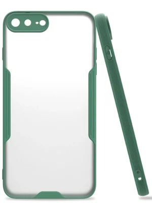 Newface iPhone 7 Plus Kılıf Platin Silikon - Yeşil