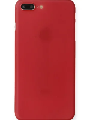 Newface iPhone 7 Plus Kılıf PP Ultra İnce Kapak - Kırmızı
