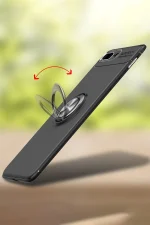 Newface iPhone 7 Plus Kılıf Range Yüzüklü Silikon - Kırmızı - Görsel 4