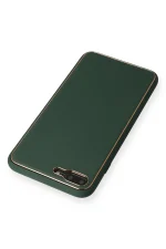 Newface iPhone 8 Plus Kılıf Coco Deri Silikon Kapak - Yeşil - Görsel 3
