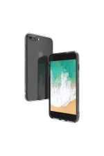 Newface iPhone 8 Plus Kılıf Deluxe 2mm Şeffaf Silikon - Görsel 3