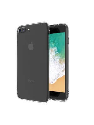 Newface iPhone 8 Plus Kılıf Deluxe 2mm Şeffaf Silikon