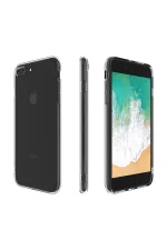Newface iPhone 8 Plus Kılıf Deluxe 2mm Şeffaf Silikon - Görsel 5