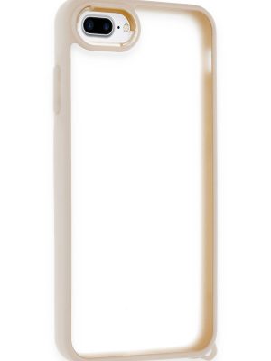 Newface iPhone 8 Plus Kılıf Elegant Kapak - Pudra