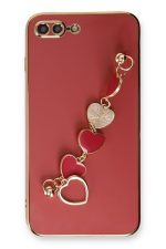 Newface iPhone 8 Plus Kılıf Esila Silikon - Kırmızı - Görsel 2