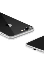 Newface iPhone 8 Plus Kılıf Lüx Şeffaf Silikon - Görsel 3