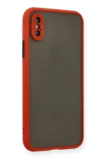 Newface iPhone X Kılıf Montreal Silikon Kapak - Kırmızı - Görsel 2