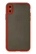 Newface iPhone X Kılıf Montreal Silikon Kapak - Kırmızı