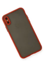 Newface iPhone X Kılıf Montreal Silikon Kapak - Kırmızı - Görsel 3