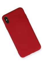 Newface iPhone X Kılıf Nano içi Kadife Silikon - Kırmızı - Görsel 2