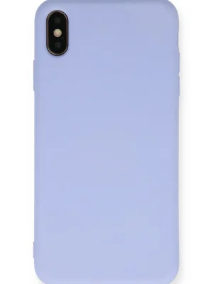 Newface iPhone X Kılıf Nano içi Kadife Silikon - Lila