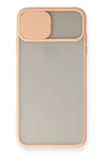 Newface iPhone X Kılıf Palm Buzlu Kamera Sürgülü Silikon - Pembe - Görsel 2