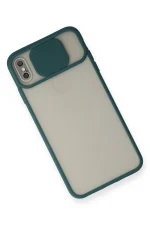 Newface iPhone X Kılıf Palm Buzlu Kamera Sürgülü Silikon - Yeşil - Görsel 3