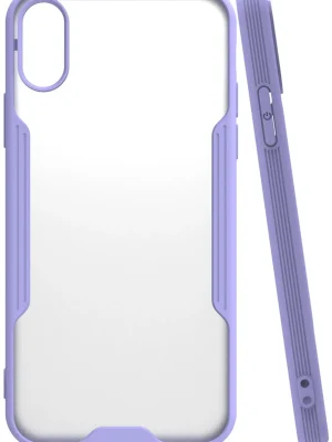 Newface iPhone X Kılıf Platin Silikon - Lila