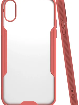 Newface iPhone X Kılıf Platin Silikon - Pembe